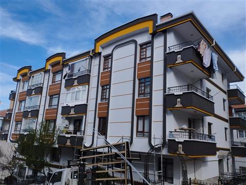 Amber detaylı modern dış cephe